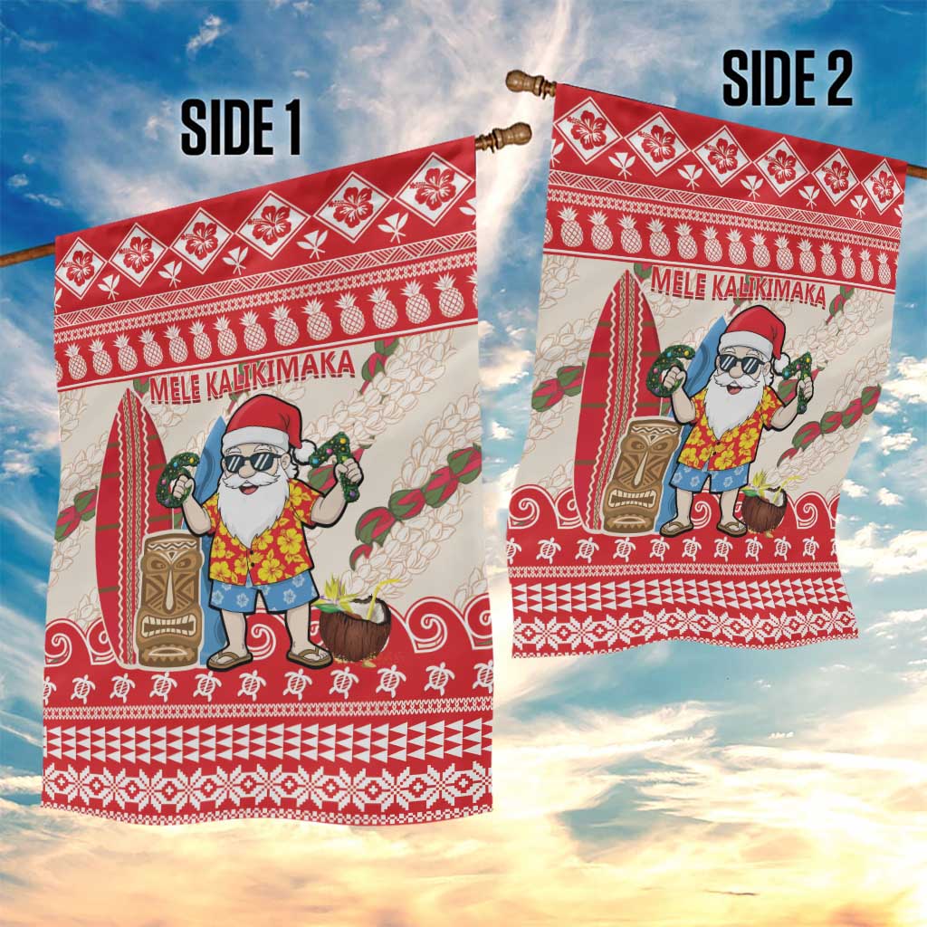 Hawaii Christmas Six Seven Garden Flag Mele Kalikimaka Funny Santa 67 Gen Alpha Slang - Polynesian Pride