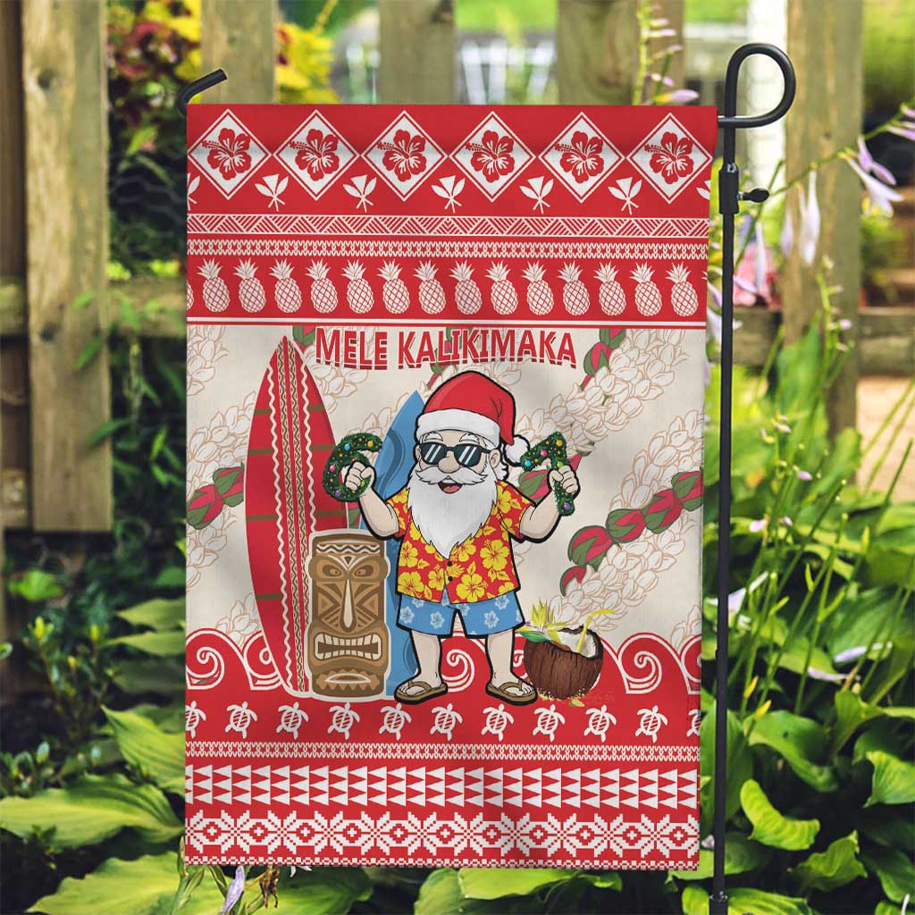 Hawaii Christmas Six Seven Garden Flag Mele Kalikimaka Funny Santa 67 Gen Alpha Slang - Polynesian Pride