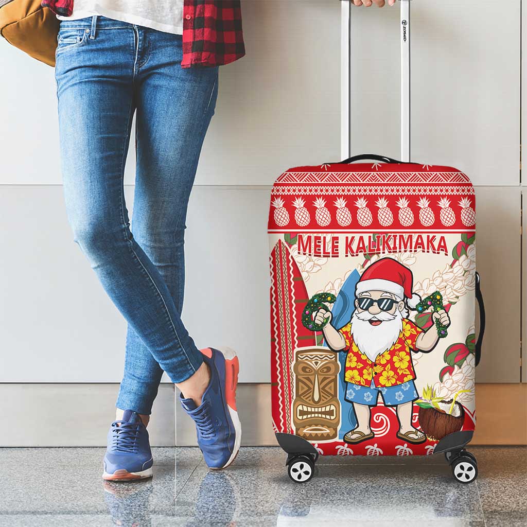 Hawaii Christmas Six Seven Luggage Cover Mele Kalikimaka Funny Santa 67 Gen Alpha Slang - Polynesian Pride