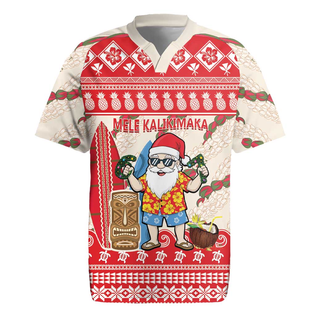 Hawaii Christmas Six Seven Rugby Jersey Mele Kalikimaka Funny Santa 67 Gen Alpha Slang - Polynesian Pride