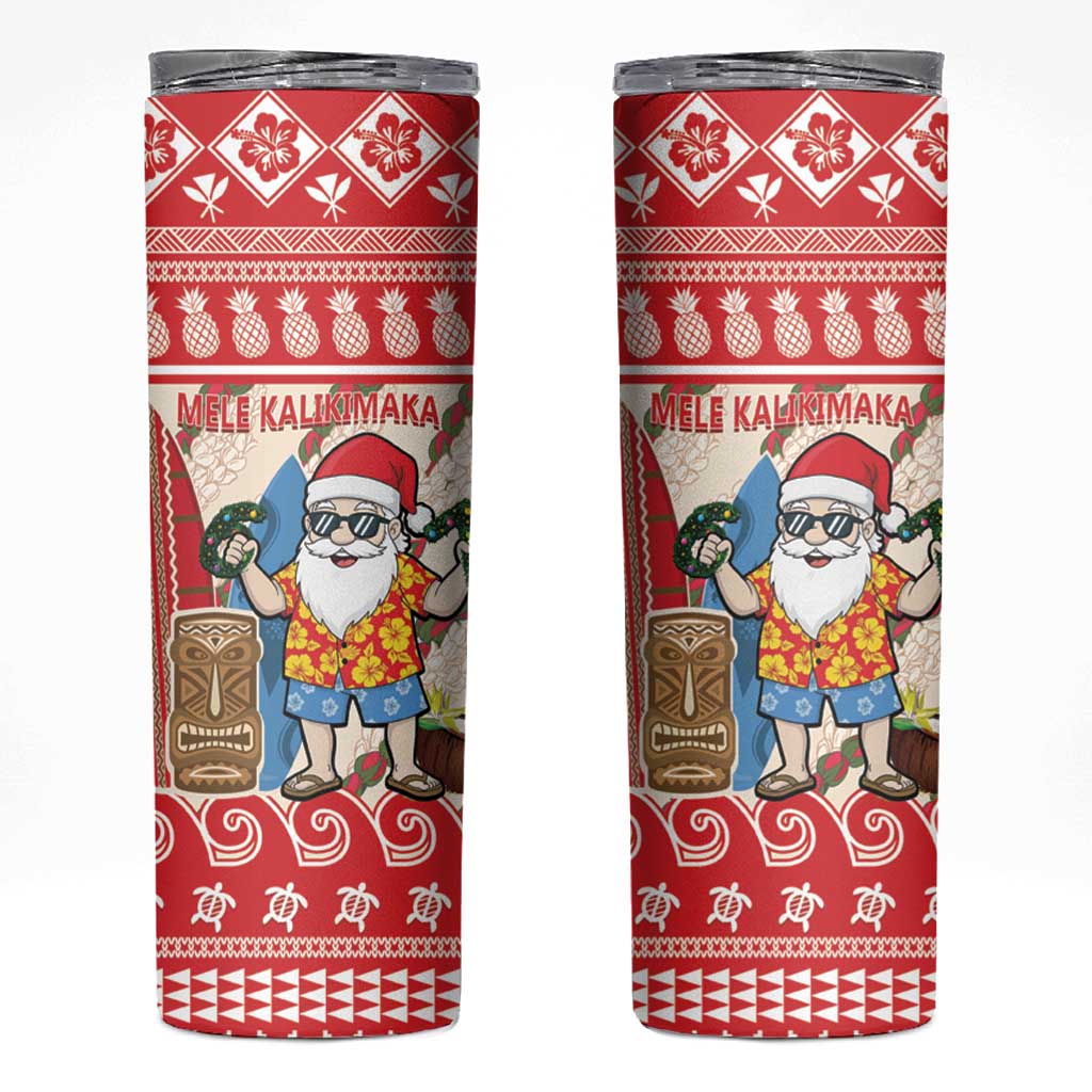 Hawaii Christmas Six Seven Skinny Tumbler Mele Kalikimaka Funny Santa 67 Gen Alpha Slang - Polynesian Pride