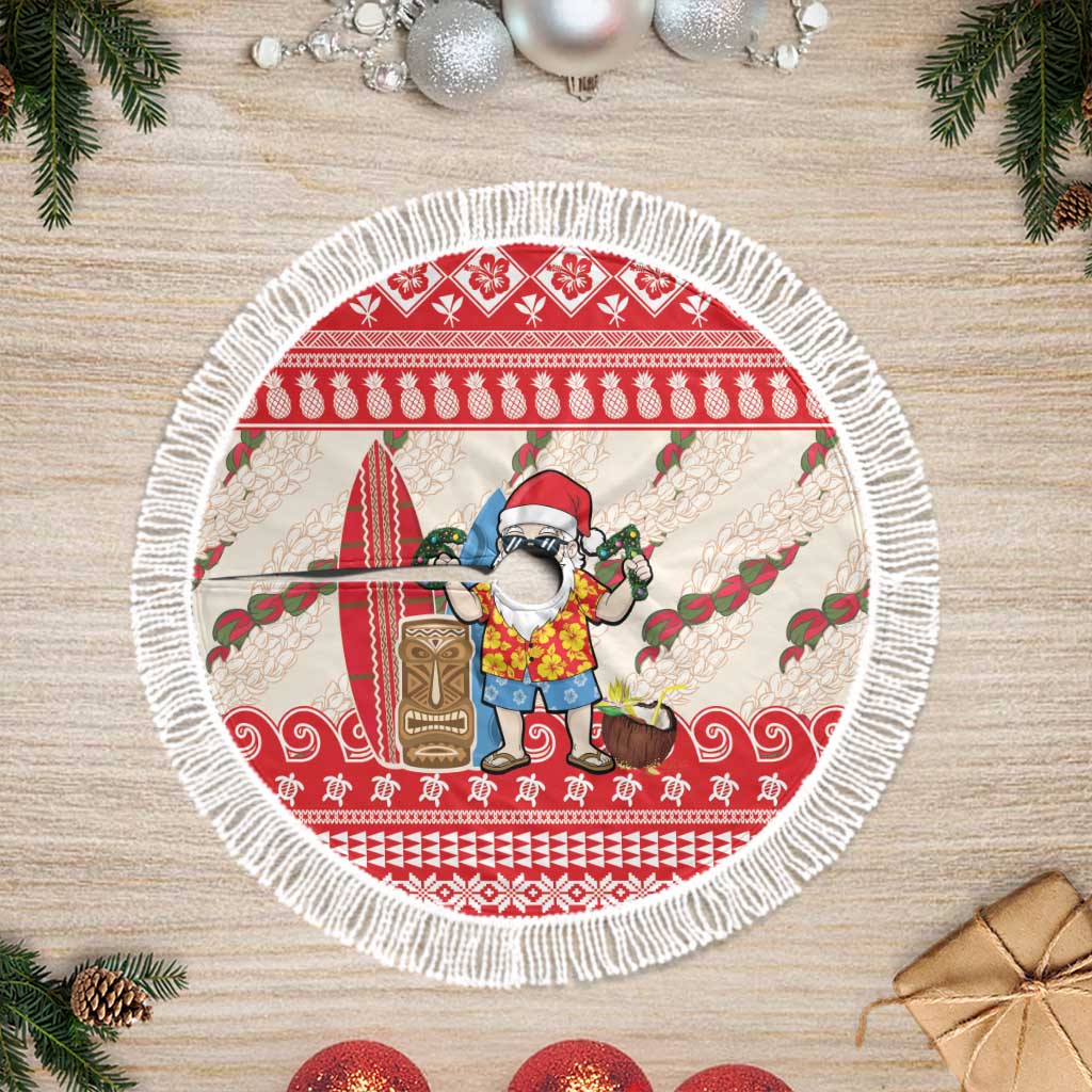 Hawaii Christmas Six Seven Tree Skirt Mele Kalikimaka Funny Santa 67 Gen Alpha Slang - Polynesian Pride
