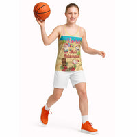 Aloha Hawaii Mele Kalikimaka Basketball Jersey Beachy Funny Santa Hawaiian Lei - Polynesian Pride
