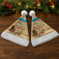 Aloha Hawaii Mele Kalikimaka Christmas Santa Hat Beachy Funny Santa Hawaiian Lei - Polynesian Pride