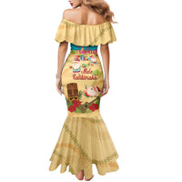 Aloha Hawaii Mele Kalikimaka Family Matching Mermaid Dress and Hawaiian Shirt Beachy Funny Santa Hawaiian Lei - Polynesian Pride