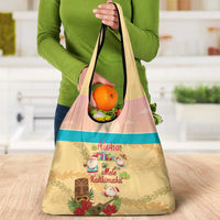 Aloha Hawaii Mele Kalikimaka Grocery Bag Beachy Funny Santa Hawaiian Lei - Polynesian Pride