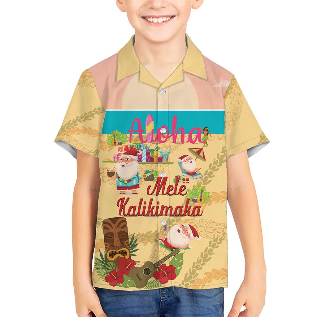 Aloha Hawaii Mele Kalikimaka Hawaiian Shirt Beachy Funny Santa Hawaiian Lei - Polynesian Pride