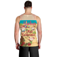Aloha Hawaii Mele Kalikimaka Men Tank Top Beachy Funny Santa Hawaiian Lei - Polynesian Pride