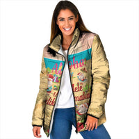Aloha Hawaii Mele Kalikimaka Padded Jacket Beachy Funny Santa Hawaiian Lei - Polynesian Pride