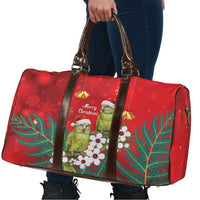 New Zealand Kakapo Christmas Travel Bag Owl Parrot Santa Sliver Fern Manuka - Red - Polynesian Pride