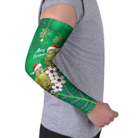 New Zealand Kakapo Christmas Arm Sleeves Owl Parrot Santa Sliver Fern Manuka - Green - Polynesian Pride