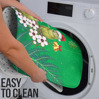 New Zealand Kakapo Christmas Bathroom Set Owl Parrot Santa Sliver Fern Manuka - Green - Polynesian Pride