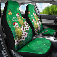 New Zealand Kakapo Christmas Car Seat Cover Owl Parrot Santa Sliver Fern Manuka - Green LT14 - Polynesian Pride