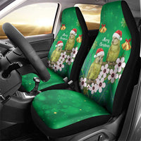 New Zealand Kakapo Christmas Car Seat Cover Owl Parrot Santa Sliver Fern Manuka - Green LT14 - Polynesian Pride