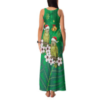 New Zealand Kakapo Christmas Family Matching Tank Maxi Dress and Hawaiian Shirt Owl Parrot Santa Sliver Fern Manuka - Green - Polynesian Pride