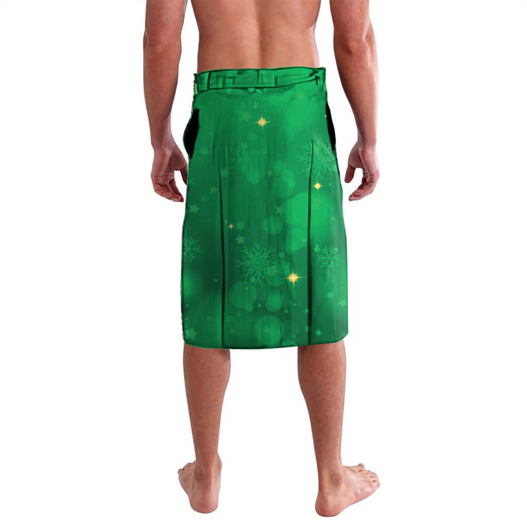 New Zealand Kakapo Christmas Lavalava Owl Parrot Santa Sliver Fern Manuka - Green - Polynesian Pride