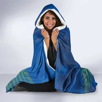 New Zealand Kakapo Christmas Hooded Blanket Owl Parrot Santa Sliver Fern Manuka - Blue LT14 - Polynesian Pride