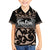 Kia Ora New Zealand Family Matching Long Sleeve Bodycon Dress and Hawaiian Shirt Aotearoa Proud Maori With Silver Fern LT14 Son's Shirt Black - Polynesian Pride