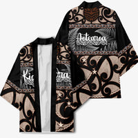 Kia Ora New Zealand Kimono Aotearoa Proud Maori Silver Fern - Polynesian Pride