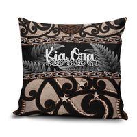 Kia Ora New Zealand Pillow Cover Aotearoa Proud Maori Silver Fern - Polynesian Pride