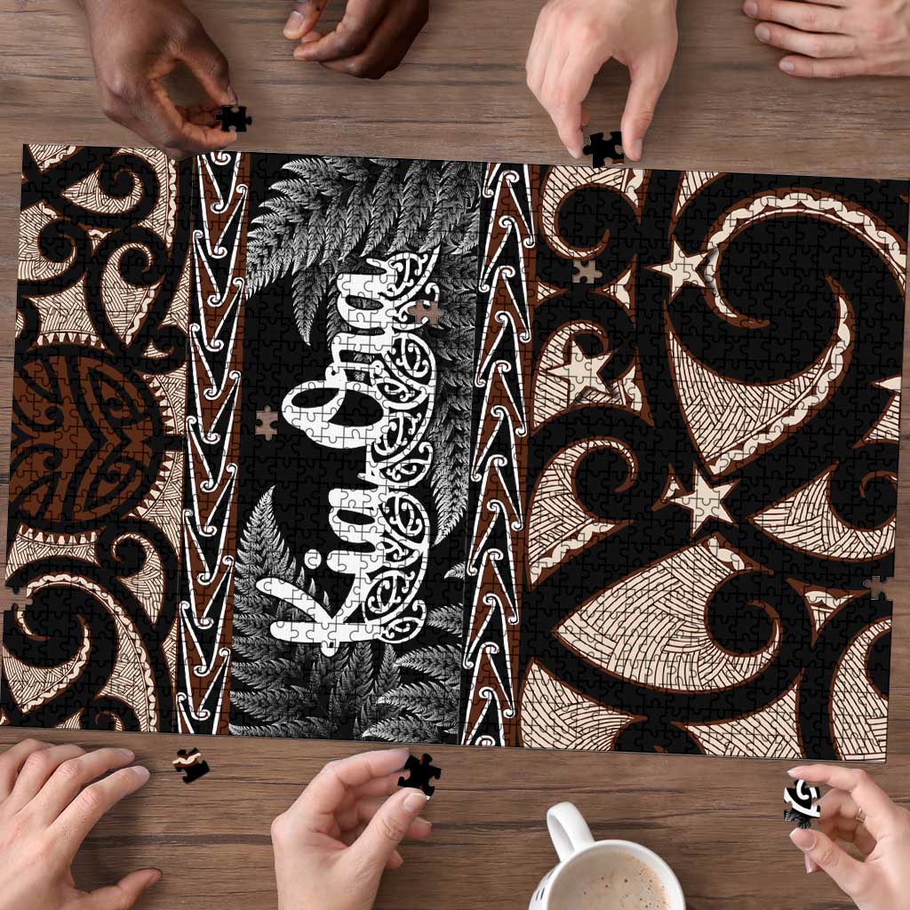 Kia Ora New Zealand Puzzle Aotearoa Proud Maori Silver Fern - Polynesian Pride