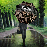 Kia Ora New Zealand Umbrella Aotearoa Proud Maori Silver Fern - Polynesian Pride
