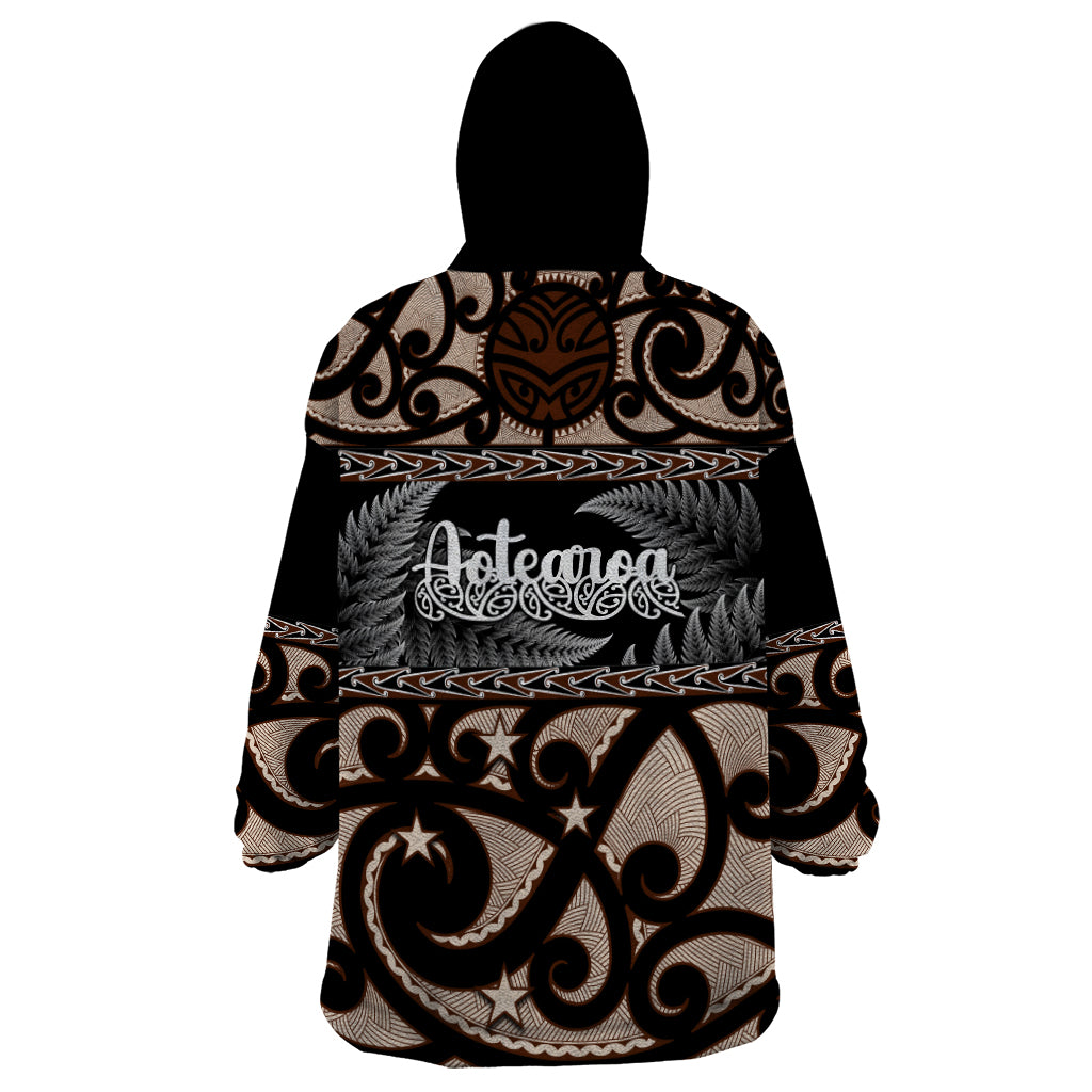 Kia Ora New Zealand Wearable Blanket Hoodie Aotearoa Proud Maori With Silver Fern LT14 - Polynesian Pride