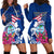 Guam Martin Luther King Jr Day Hoodie Dress I Have A Dream Guahan Seal With Bougainvillea LT14 - Polynesian Pride