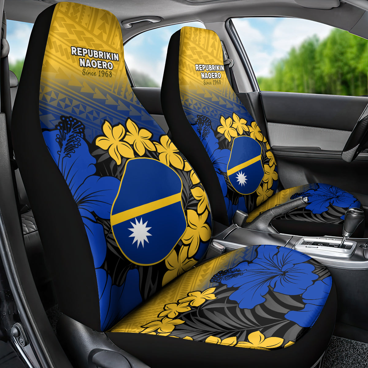 Nauru Independence Day Car Seat Cover Repubrikin Naoero Polynesian Pattern LT14 - Polynesian Pride