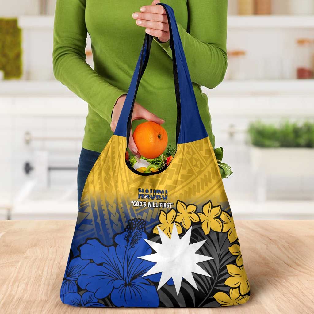 Nauru Independence Day Grocery Bag Repubrikin Naoero Polynesian Pattern