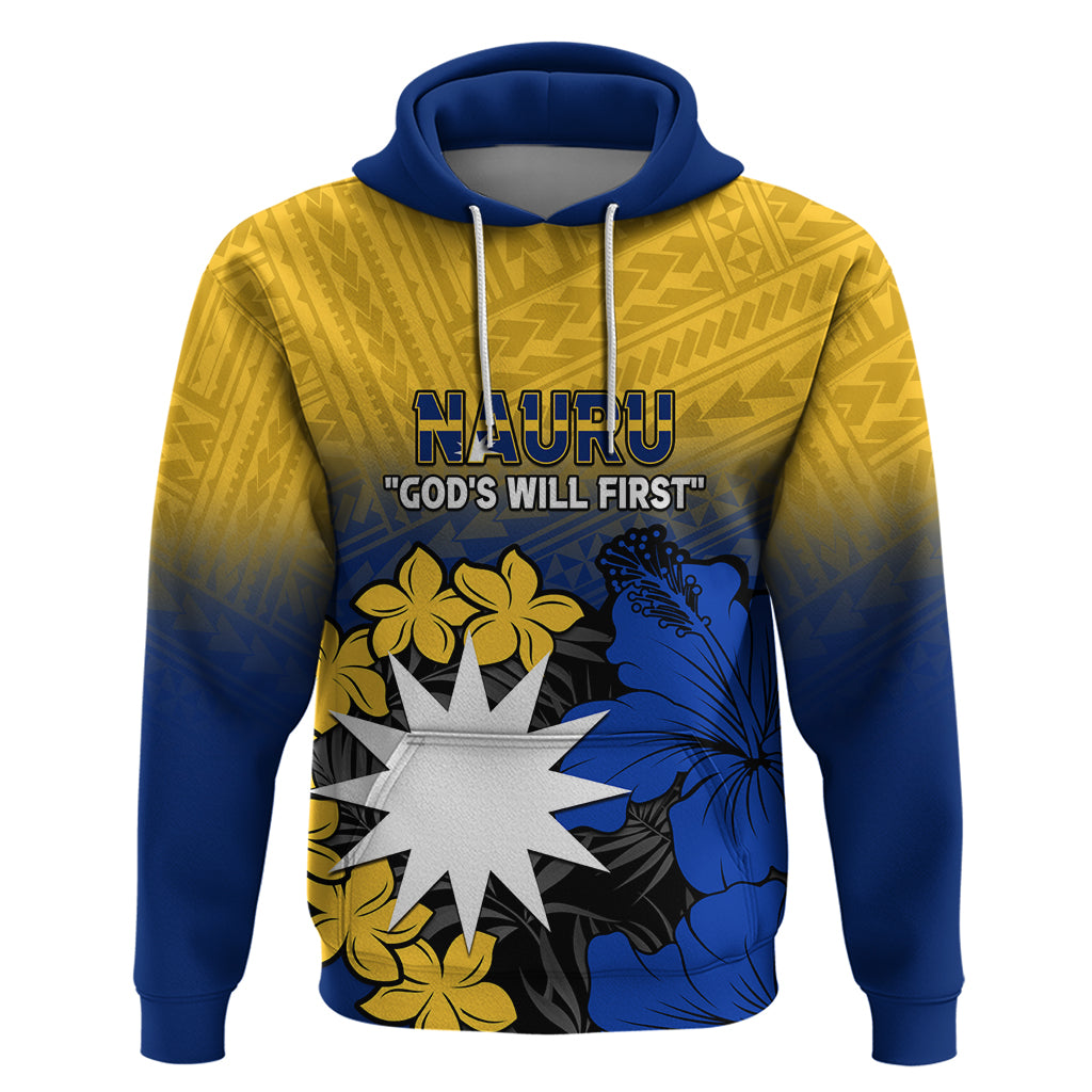 Nauru Independence Day Hoodie Repubrikin Naoero Polynesian Pattern LT14 Blue - Polynesian Pride