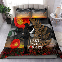 New Zealand ANZAC Day Bedding Set Lest We Forget Silver Fern With Camouflage LT14 - Polynesian Pride