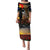 New Zealand ANZAC Day Family Matching Puletasi Dress and Hawaiian Shirt Lest We Forget Silver Fern With Camouflage LT14 Mom's Dress Black - Polynesian Pride