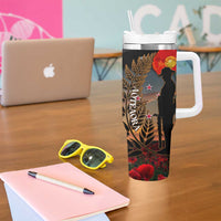 New Zealand ANZAC Day Tumbler With Handle Lest We Forget Silver Fern With Camouflage