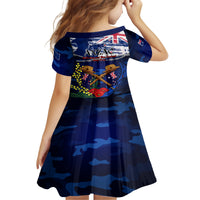 Australia And New Zealand ANZAC Day Family Matching Off Shoulder Maxi Dress and Hawaiian Shirt Lest We Forget Silver Fern With Golden Wattle LT14 - Polynesian Pride