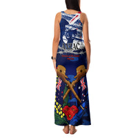 Australia And New Zealand ANZAC Day Family Matching Tank Maxi Dress and Hawaiian Shirt Lest We Forget Silver Fern With Golden Wattle LT14 - Polynesian Pride