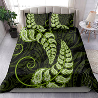 Green New Zealand Paisley Silver Fern Bedding Set Aotearoa Maori LT14 - Polynesian Pride