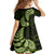 Green New Zealand Paisley Silver Fern Family Matching Long Sleeve Bodycon Dress and Hawaiian Shirt Aotearoa Maori LT14 - Polynesian Pride