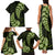Green New Zealand Paisley Silver Fern Family Matching Tank Maxi Dress and Hawaiian Shirt Aotearoa Maori LT14 - Polynesian Pride