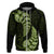 Green New Zealand Paisley Silver Fern Hoodie Aotearoa Maori LT14 Zip Hoodie Green - Polynesian Pride