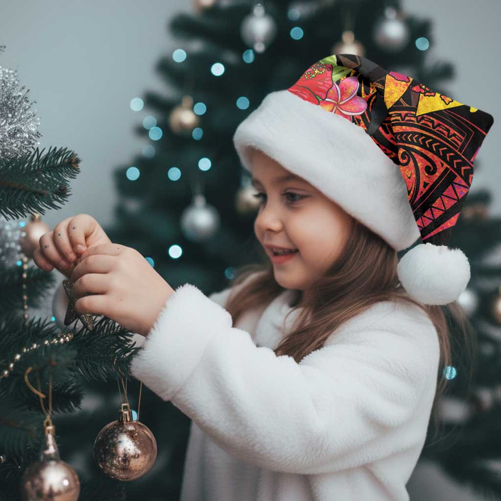 Hawaii Iwa Bird Christmas Santa Hat Great Frigatebird Kanaka Tropical Hippie Style - Polynesian Pride
