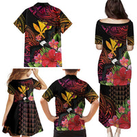 Hawaii Iwa Bird Family Matching Puletasi and Hawaiian Shirt Great Frigatebird Kanaka Tropical Hippie Style LT14 - Polynesian Pride