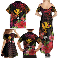 Hawaii Iwa Bird Family Matching Summer Maxi Dress and Hawaiian Shirt Great Frigatebird Kanaka Tropical Hippie Style LT14 - Polynesian Pride