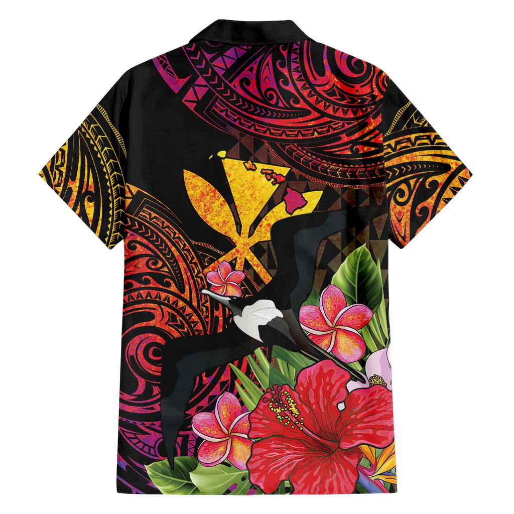 Hawaii Iwa Bird Family Matching Tank Maxi Dress and Hawaiian Shirt Great Frigatebird Kanaka Tropical Hippie Style LT14 - Polynesian Pride