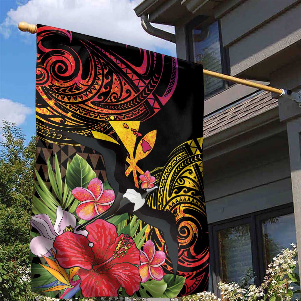 Hawaii Iwa Bird Garden Flag Great Frigatebird Kanaka Tropical Hippie Style LT14 - Polynesian Pride