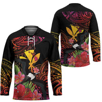 Hawaii Iwa Bird Hockey Jersey Great Frigatebird Kanaka Tropical Hippie Style - Polynesian Pride