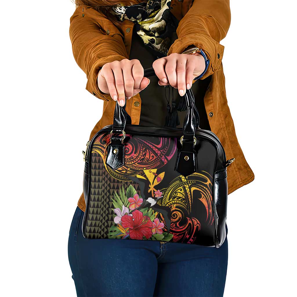 Hawaii Iwa Bird Shoulder Handbag Great Frigatebird Kanaka Tropical Hippie Style - Polynesian Pride