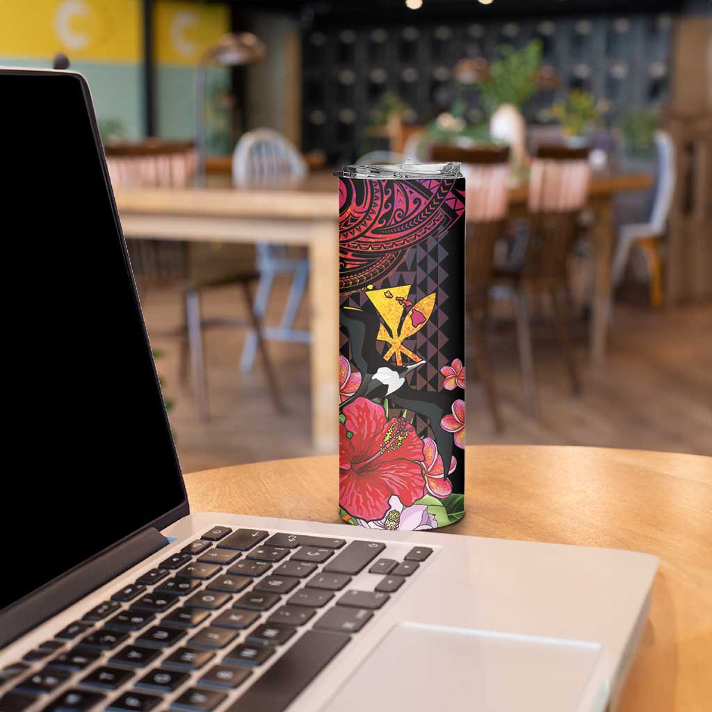 Hawaii Iwa Bird Skinny Tumbler Great Frigatebird Kanaka Tropical Hippie Style LT14 - Polynesian Pride