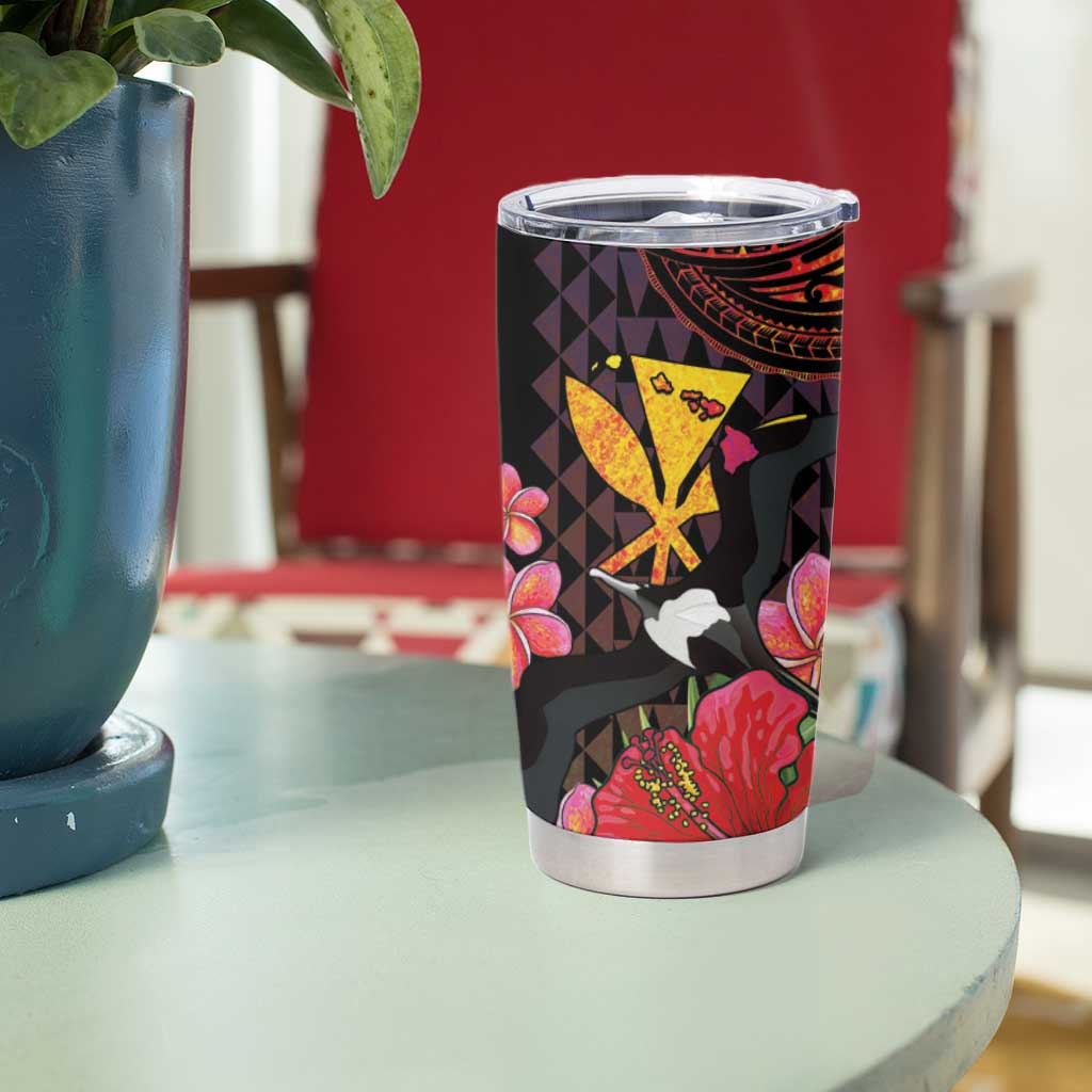 Hawaii Iwa Bird Tumbler Cup Great Frigatebird Kanaka Tropical Hippie Style LT14 - Polynesian Pride