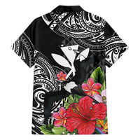 Hawaii Iwa Bird Family Matching Puletasi and Hawaiian Shirt Great Frigatebird Kanaka Tropical Flowers LT14 - Polynesian Pride